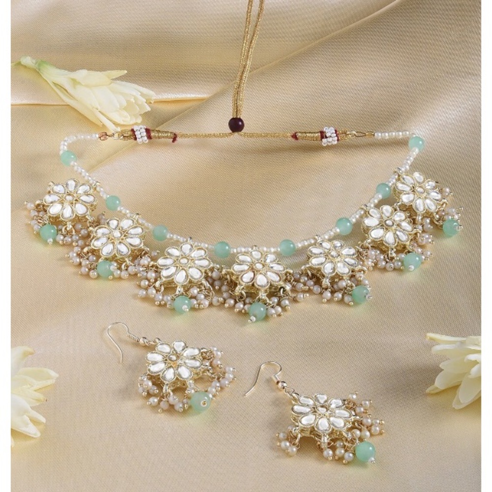 Zaveri pearls necklace with earrings - Picture 1 of 4